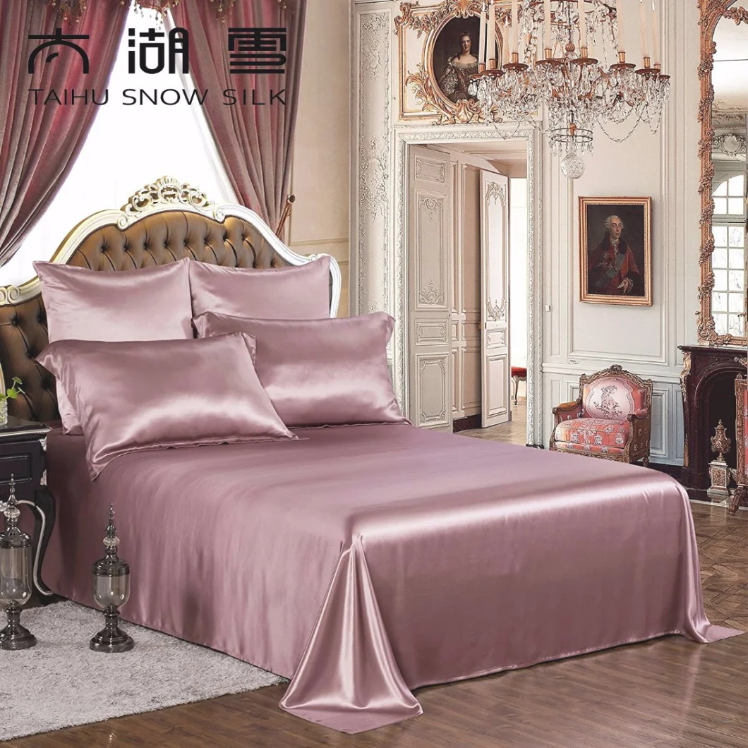 19mm 100% Mulberry Silk Fitted Sheet 4PCS Bedding Set Oeko-Tex100