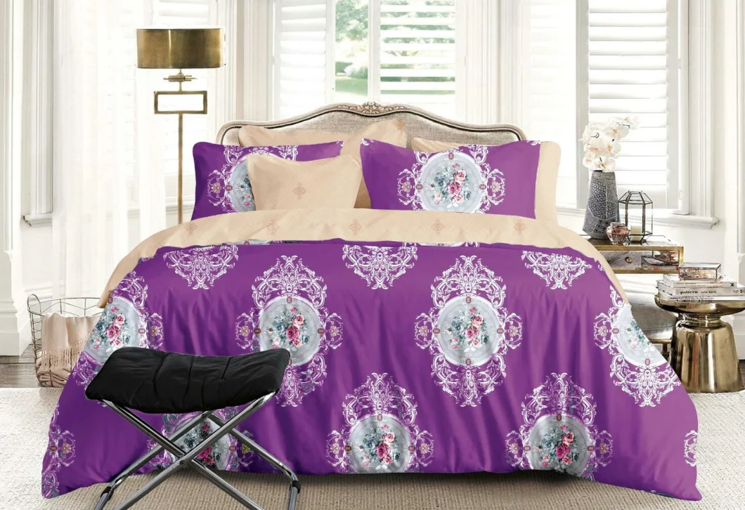 Microfiber Printed Medallion Bedding Set Bed Sheet Set Duvet Cover 4PCS