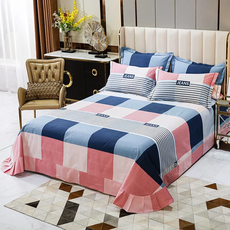 Luxurious Cotton Split King Size Size Sheet Set Fashion Style for Bed Linen