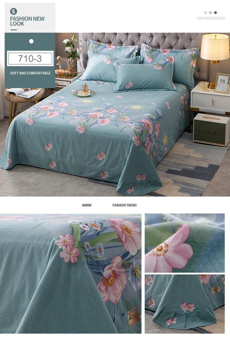 Luxurious Cotton Split King Size Size Sheet Set Fashion Style for Bed Linen