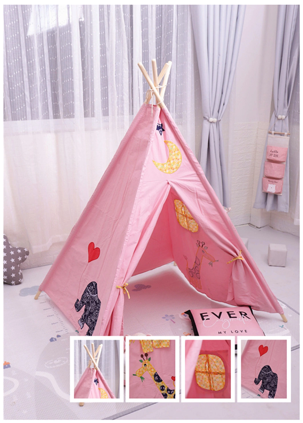 Girls and Boys Large a Frame Kids Discovery Canvas Teepee Children Play Tent