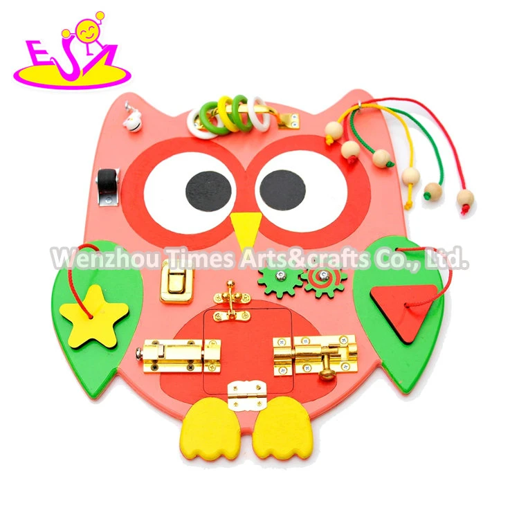 2021 Best-Selling Children Learning Educational Owl Busy Board Toys for Toddler Sensory W12D277