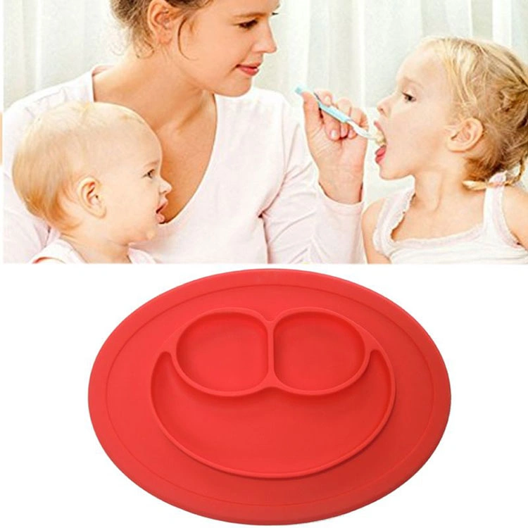 Silicone Plate Kids Placemat Baby Bowl Childrens Plate Set