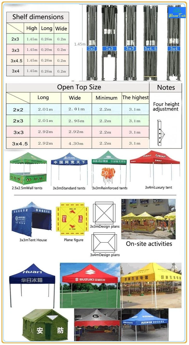 High Quality Strong Aluminum Alloy Steel Frame Pop up Folding Tent Display in Dongguan China-W00030