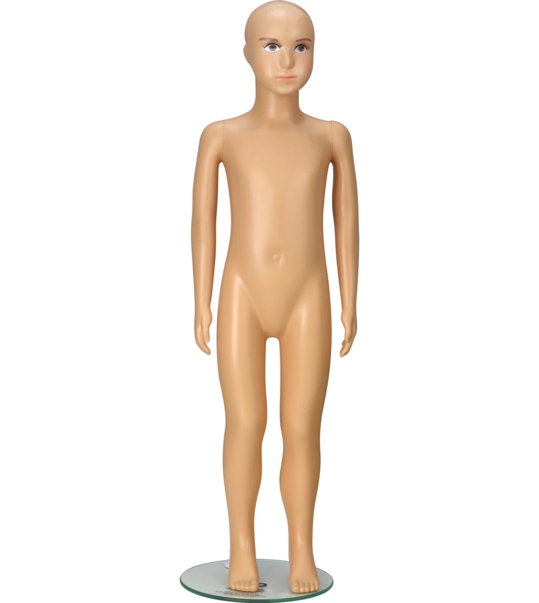 Plastic Child Size Dress Forms Flesh Tone Kid Mannequin for Sale