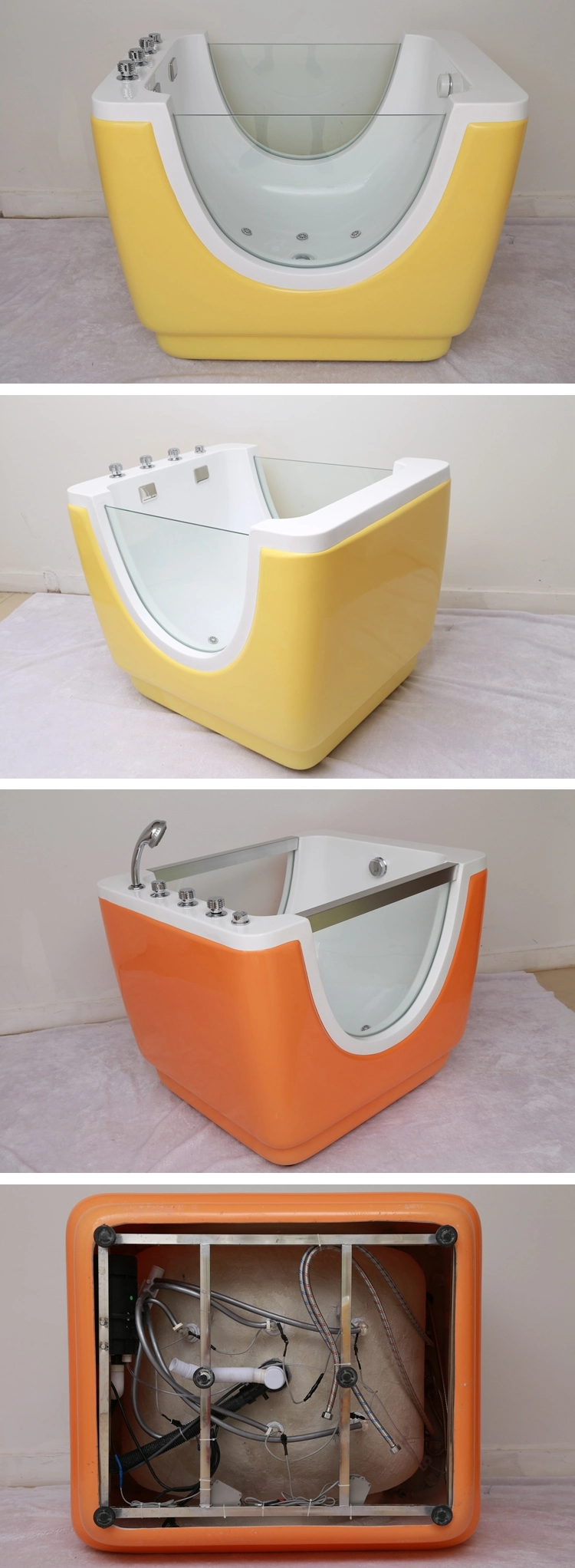 Free Stand Bright Acrylic Color Small Size Bathtub for Kids