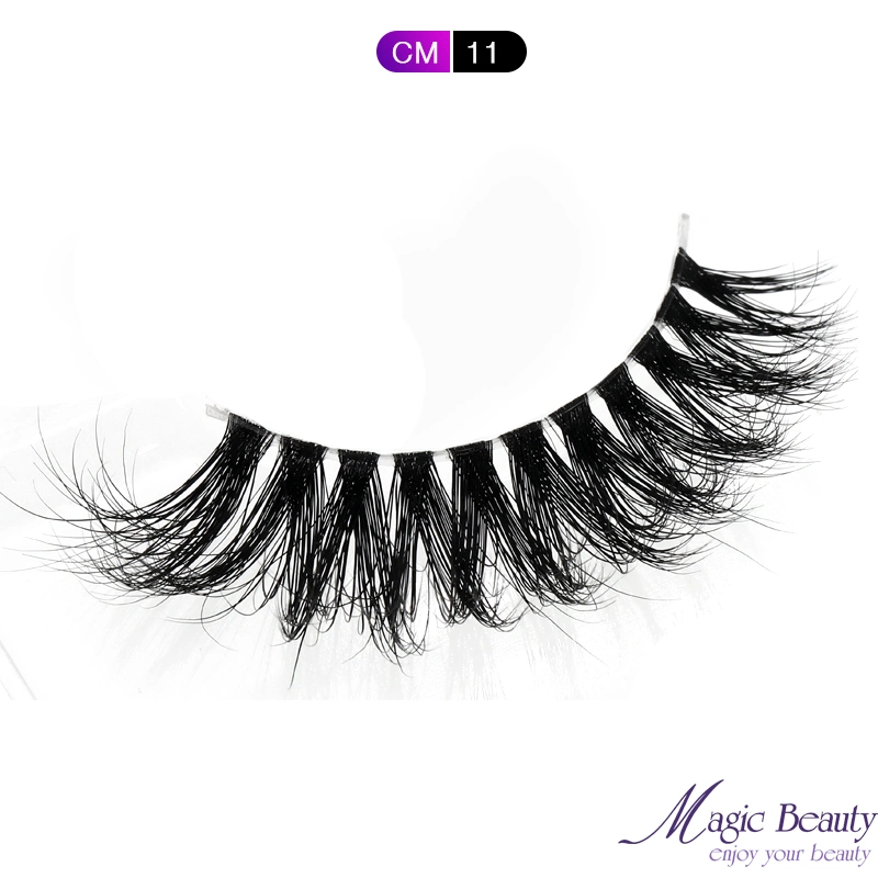 Handcrafted Clear Invisible Band Mink Fur Lashes Professional 3D False Eyelashes with Cosmetics Artist