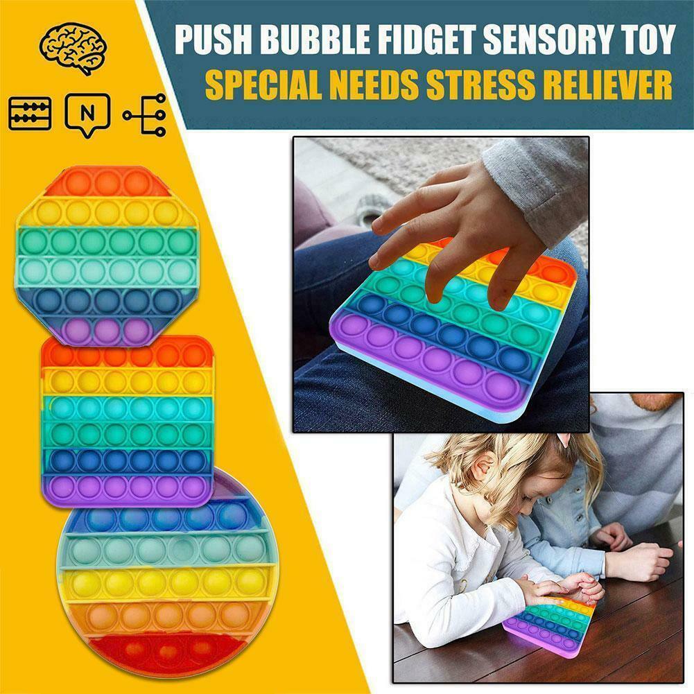 Soft Push Pop Bubble Sensory Squeeze Fidget Toys for Stress Relief Desktop Kids Game