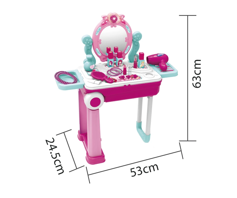 Amazon Kid Beauty Salon Toy Princess Dresser Pretend Makeup Toy Plastic Girl Play Set