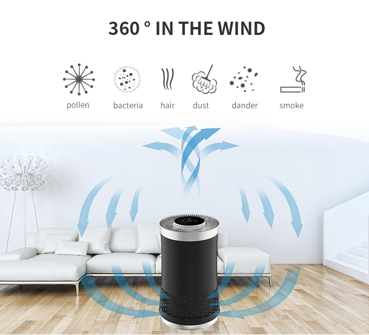 Backnature Hot Selling Desktop Mini Desktop Air Purifier with HEPA