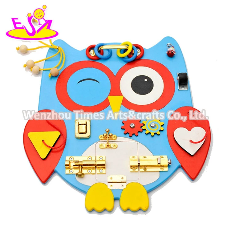 2021 Best-Selling Children Learning Educational Owl Busy Board Toys for Toddler Sensory W12D277