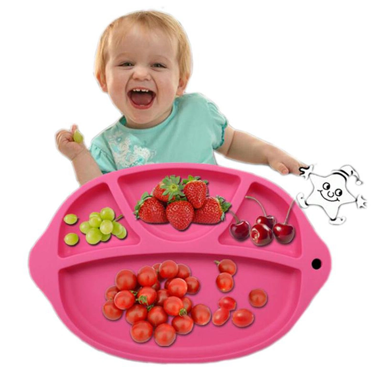 Silicone Plate Kids Placemat Baby Bowl Childrens Plate Set