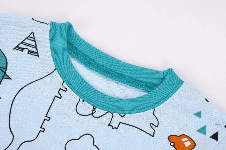 Dinosaur Sleeping Clothes Cartoon Pyjamas Set Kids Sleepwear 2 PCS Cute Kids Pajamas for Boy Girl