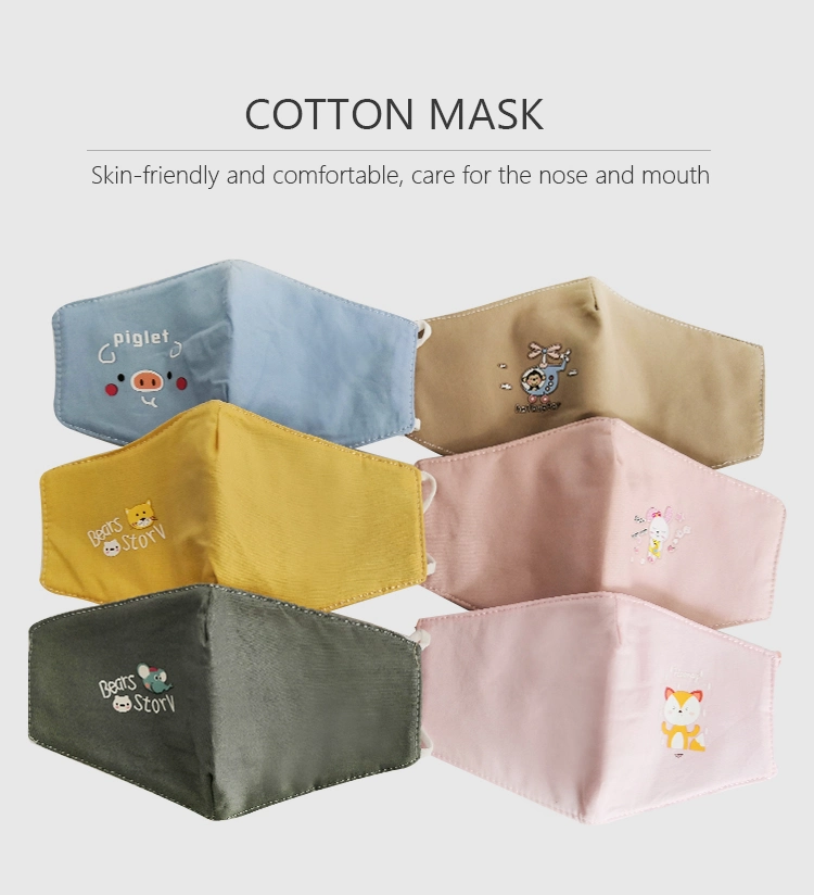 Wholesale Reusable Cute Print Child Size Protective Cotton Mask