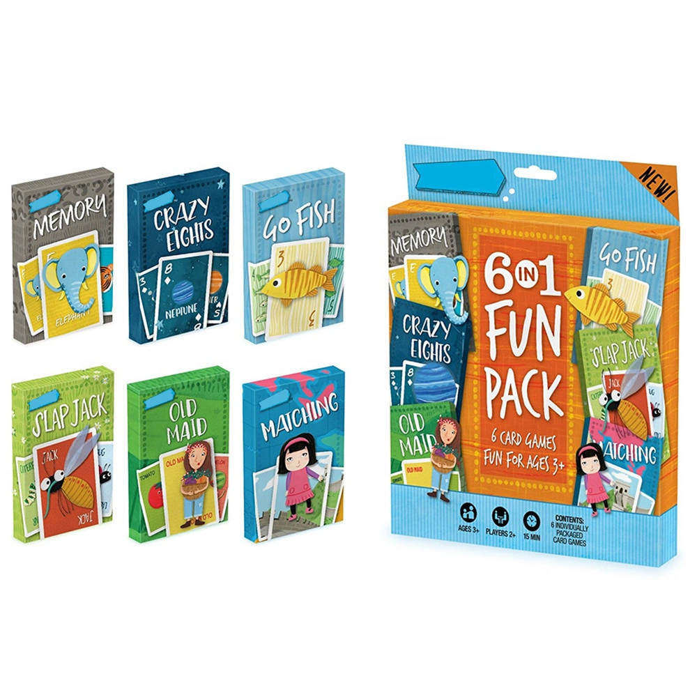 Kid's Card Game 6 in 1 Packaged Memory Card Set Fun for Ages 3+