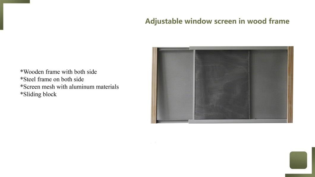 Horizontal or Vertial Adjustable Window Screen Adjustable Insect Screen