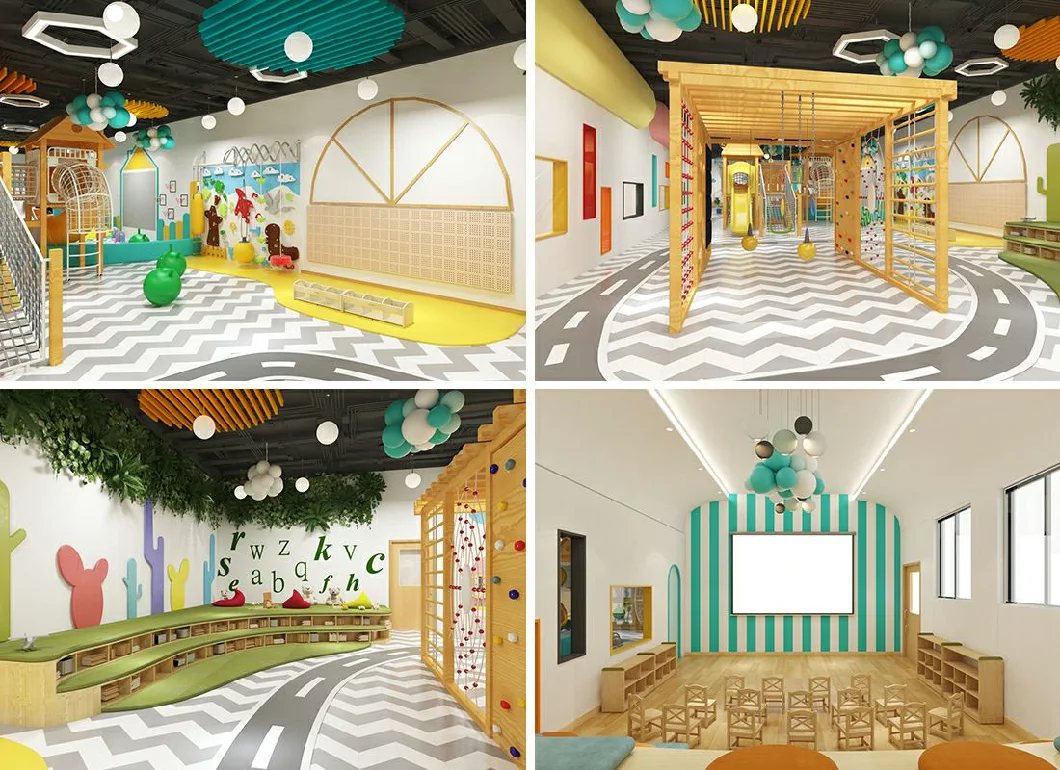 Child Care Kids Interior Activity Room Design for Kindergarten School