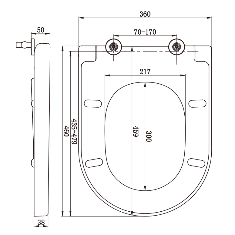 EU Size PP Slow-Close Toilet Seat, Best Price, Child Toilet Seat (Ap108)