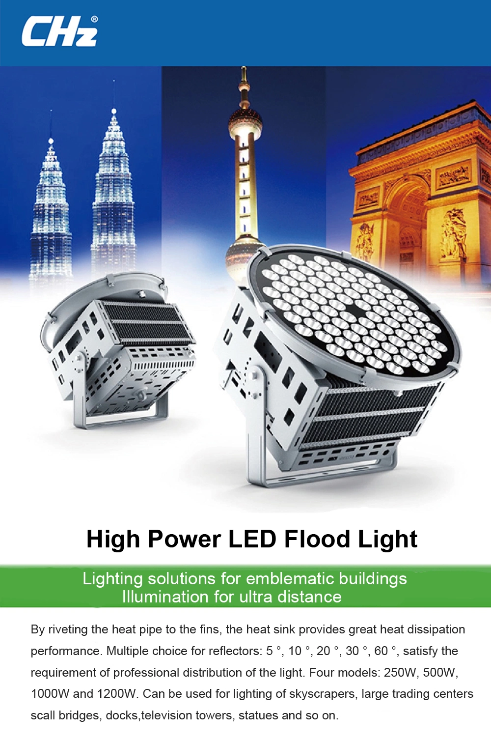 IP65 500W LED Flood Lighting for Stadium/Pitch/Football Field/Soccer/Golf Field