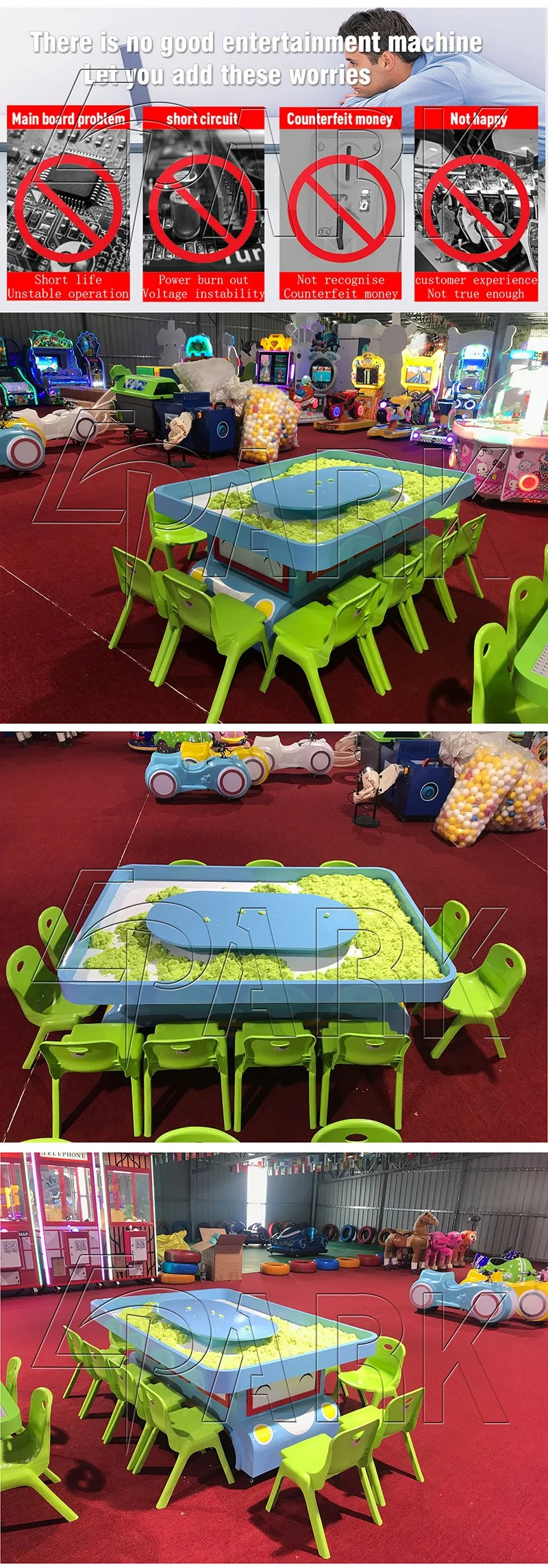 Commercial Kids Equipment Safety Toys Puzzle Games Sand Table /Art Table for Sale