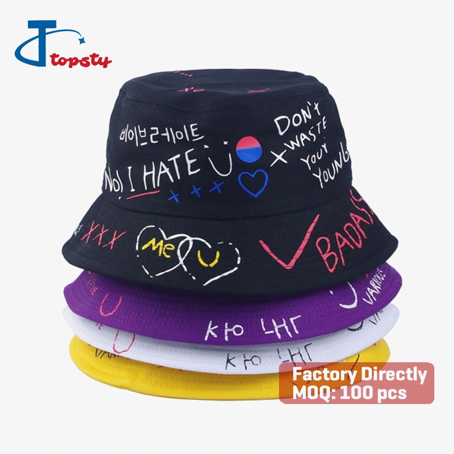 Custom Hip Hop Boy's and Girls Custom Graffiti Art Printing Baseball Caps