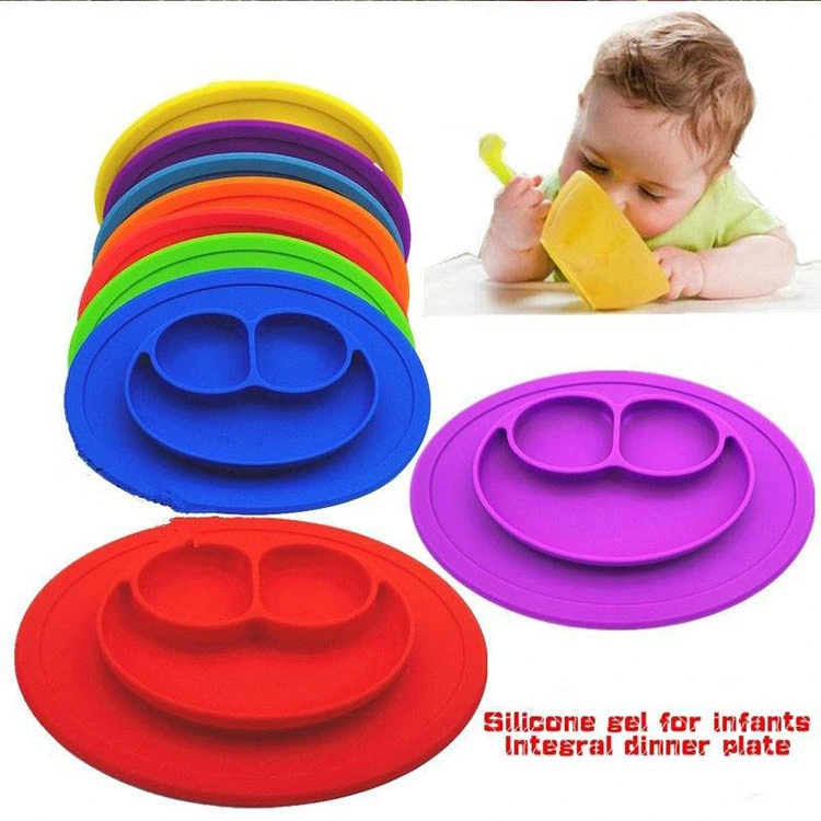 Silicone Plate Kids Placemat Baby Bowl Childrens Plate Set