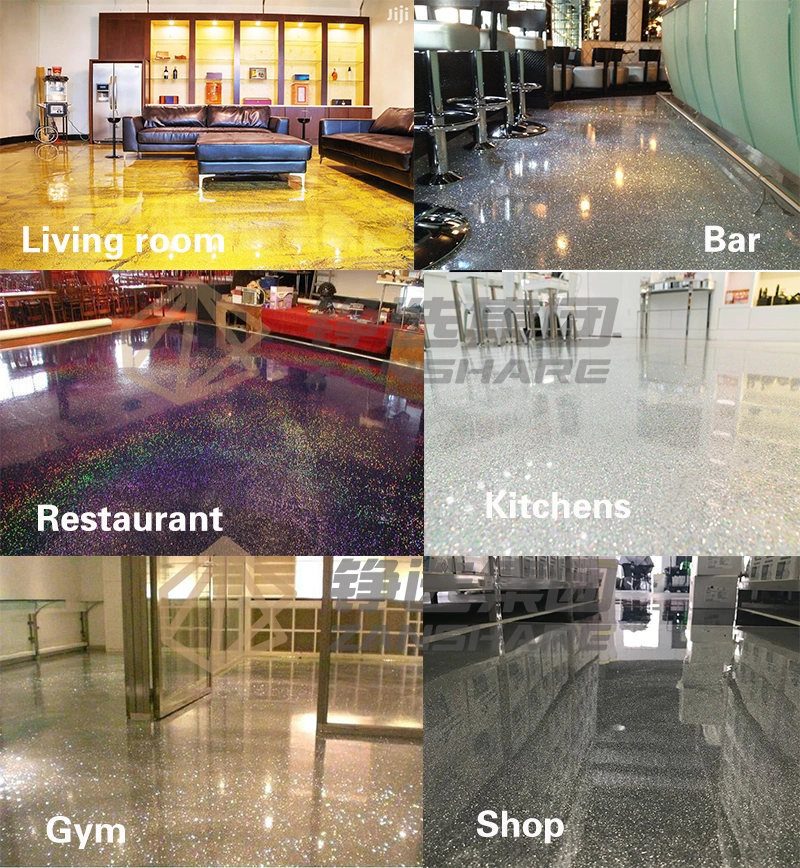 Glitter Powder Glitter Epoxy Floor Coating Glitter Floor Coating Epoxy Resin Floor Holographic Glitter Epoxy Resin Floor DIY Home Bar Countertop Floor Paint