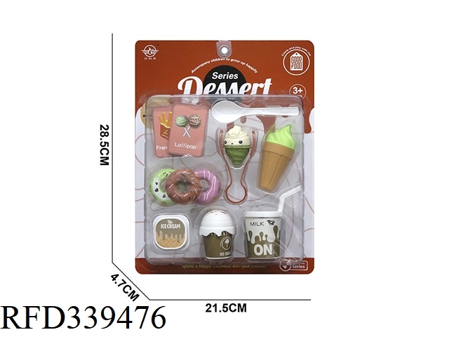 Kids Pretend Play House Set Dessert Set Ice Cream Toy for Kids