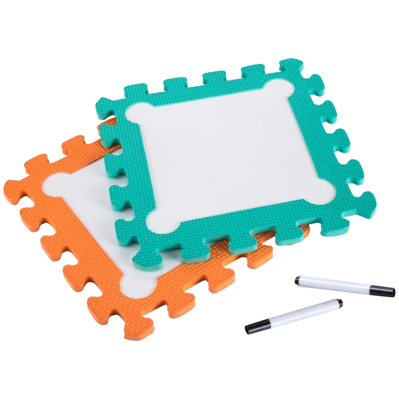 Play Mat Puzzle Mat Dry Erase Puzzle Foam Mats with Dry Erase Whiteboard for Learning and Drawing