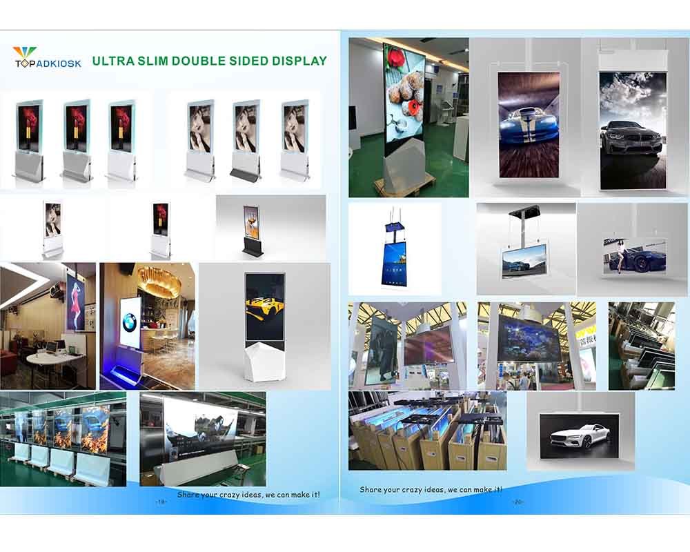 43inch Floor Stand Double Sided Screen Digital Signage Screen for Shopping Mall Advertising Player