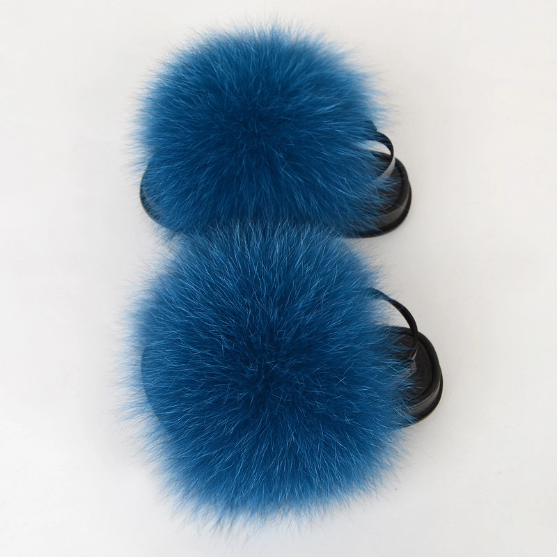 Kids Fur Slides with Back Strap, Wholesale Fur Slippers for Kids, Kids Fur Slides