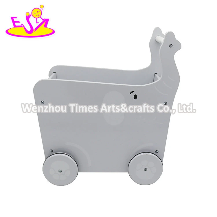 New Original Design Animal Push Walker Wooden Baby Trolley Walker for Preschoolers W16e097