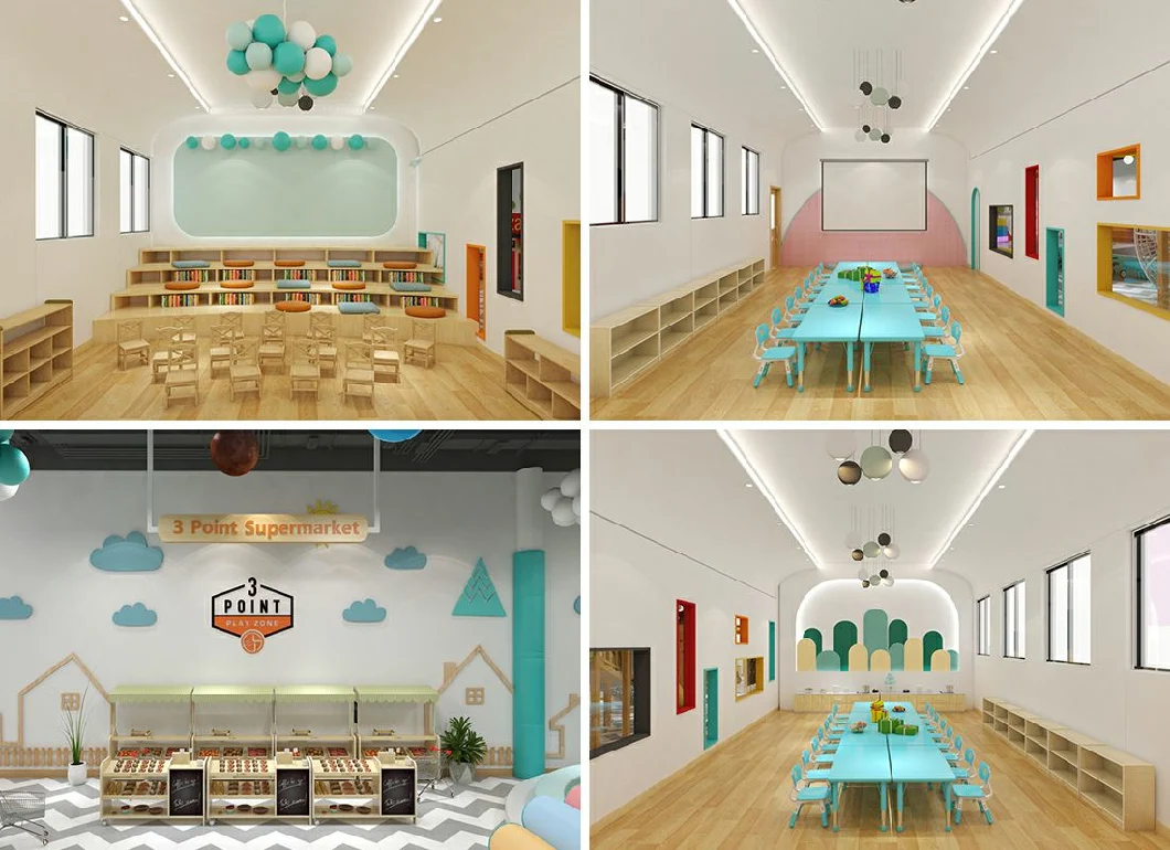 Child Care Kids Interior Activity Room Design for Kindergarten School