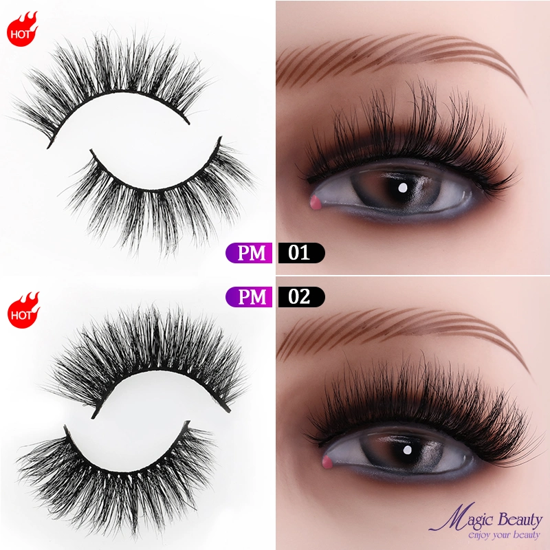 2020 New Styles Lashes Top Quality Eyelashes Pm01 Pm02 3D Premium Mink Eyelash for Makeup Artist