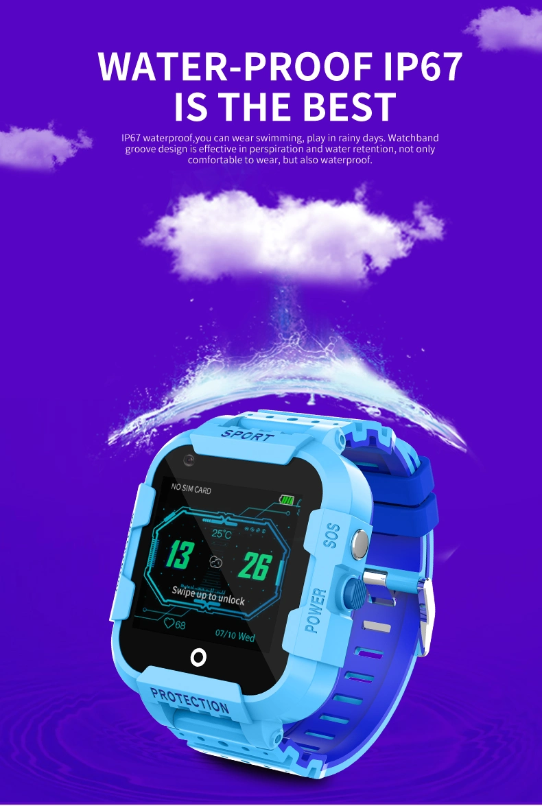 Kids Watch Girls Waterproof 4G SIM Card GPS Activity Tracker Kids Watch