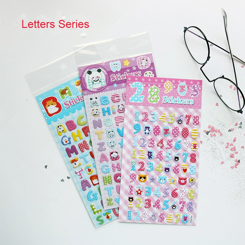 Custom Cheap Baby Kids Cute Googly Smiley Face Foam Craft Sticker