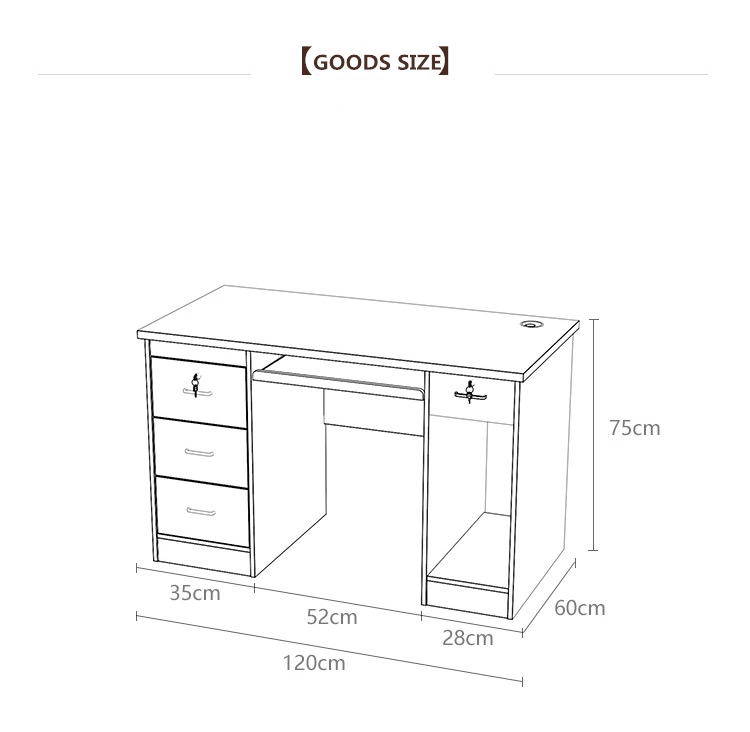 Wholesale School Desk Kids Writing Desk Home Office Furniture Set with Panel Leg