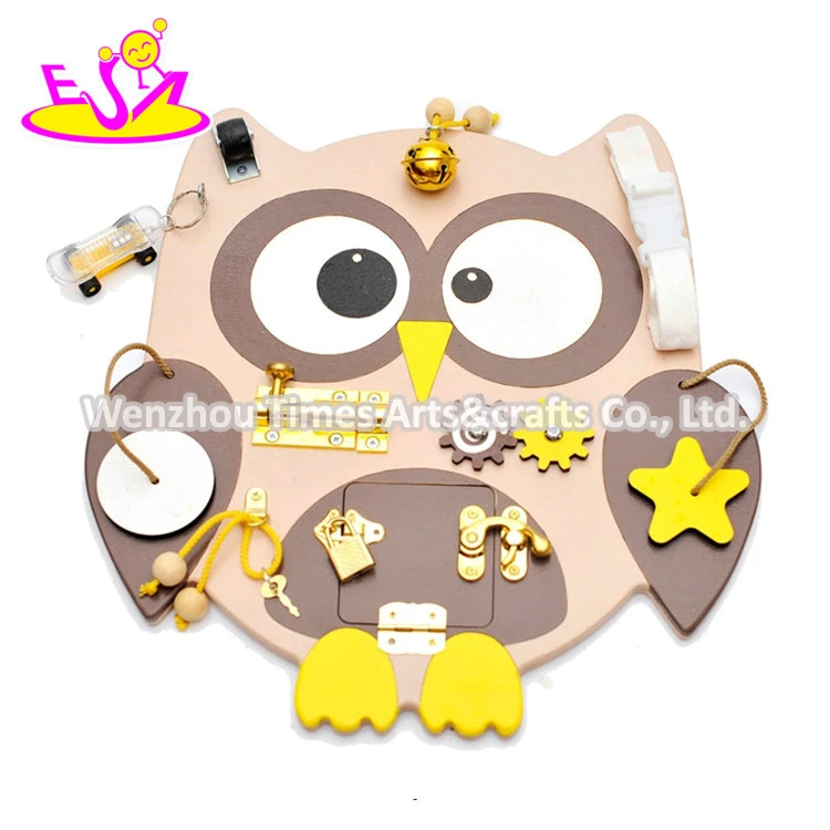 2021 Best-Selling Children Learning Educational Owl Busy Board Toys for Toddler Sensory W12D277