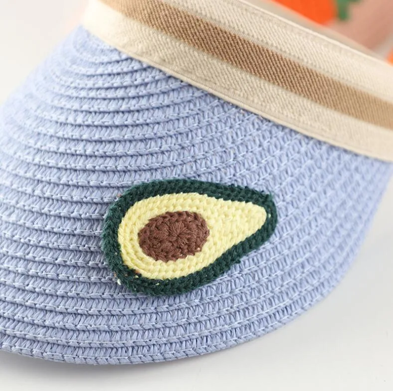 Child Size Summer Hat with Embroidery Patch Vasior Straw Hat