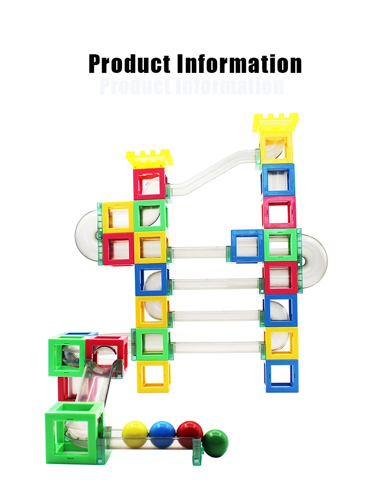 Magnetic Blocks Construction Children Education Track Marble Run Building Block