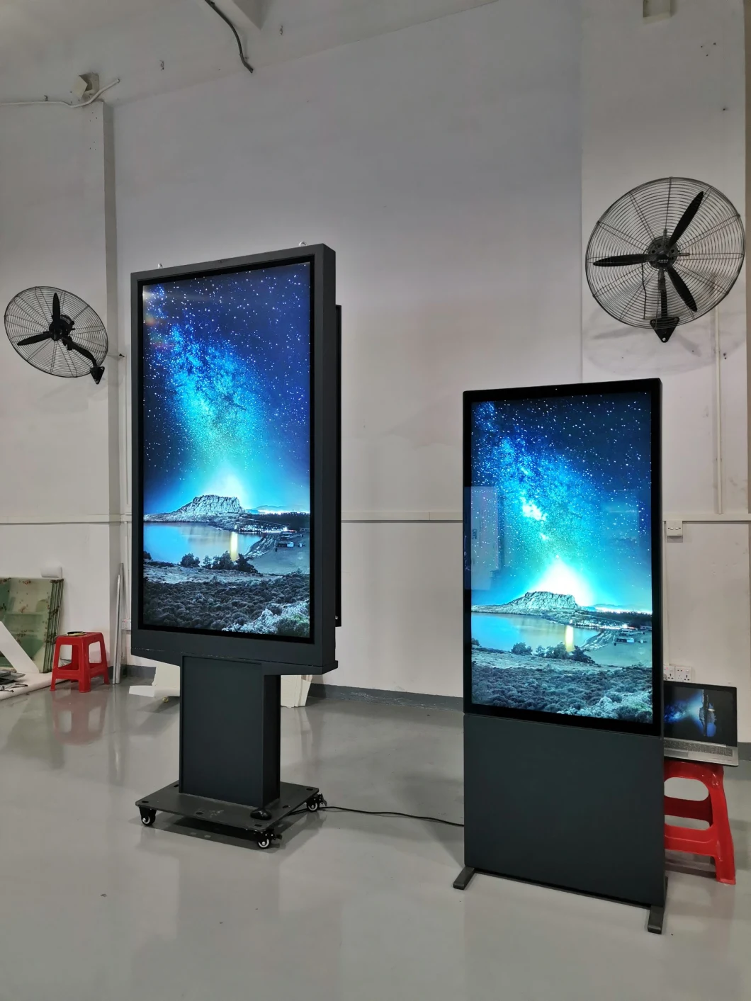 55inch Double Sided Outdoor Advertising Display Digital Signage LCD Monitor Display Kiosk Floor Stand Media Player