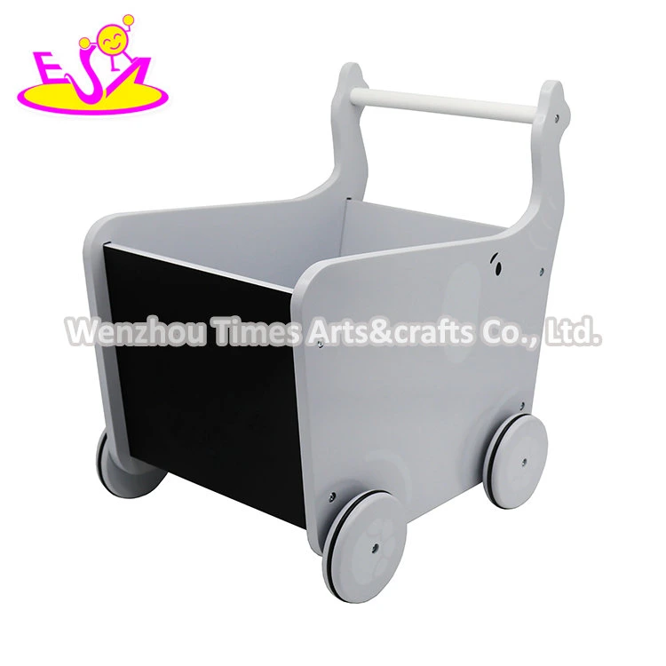 New Original Design Animal Push Walker Wooden Baby Trolley Walker for Preschoolers W16e097