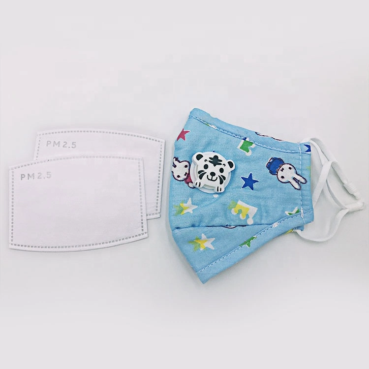 Kids Face Mouth Mask Adjustable Anti Dust Pollution Cartoon Pattern Gauze Reusable Cotton Face Mask