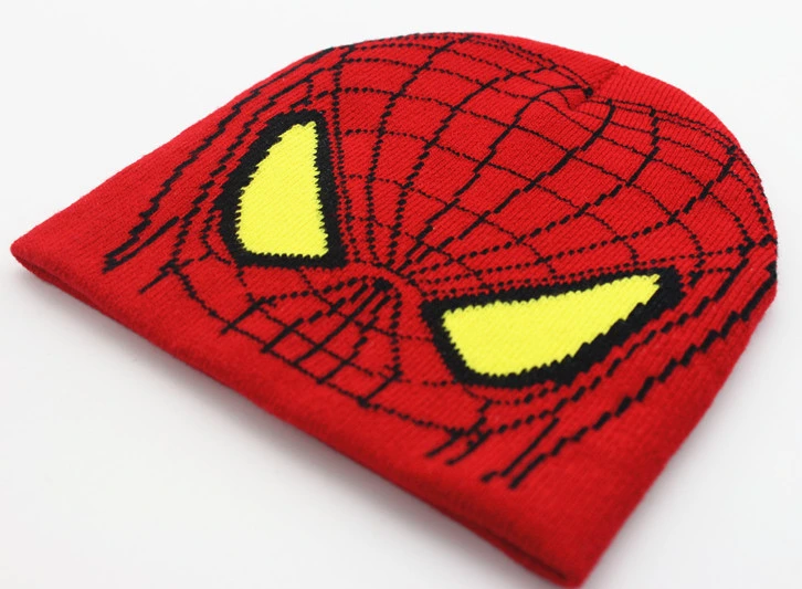 Winter Warm Children Spiderman Knitted Hat Minions Gloves Set for Children