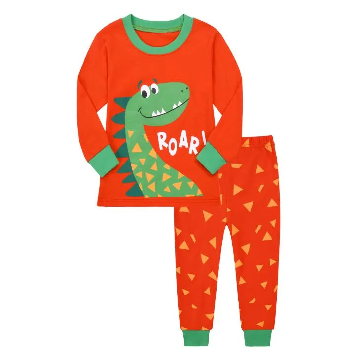 Dinosaur Sleeping Clothes Cartoon Pyjamas Set Kids Sleepwear 2 PCS Cute Kids Pajamas for Boy Girl