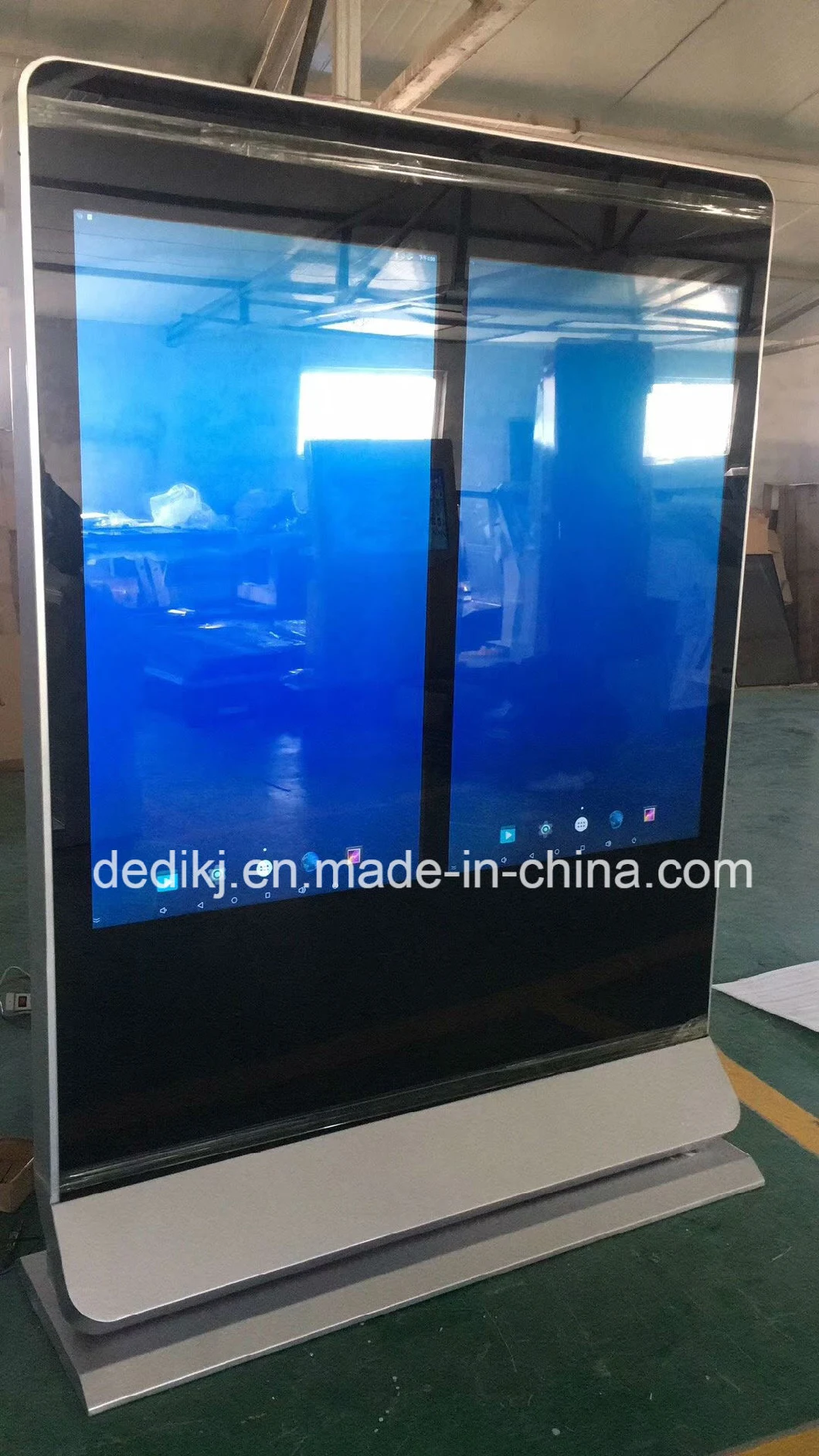 Dedi 55'' LCD Ad Display Floor Stand Double Sided Donation Touchscreen Kiosk