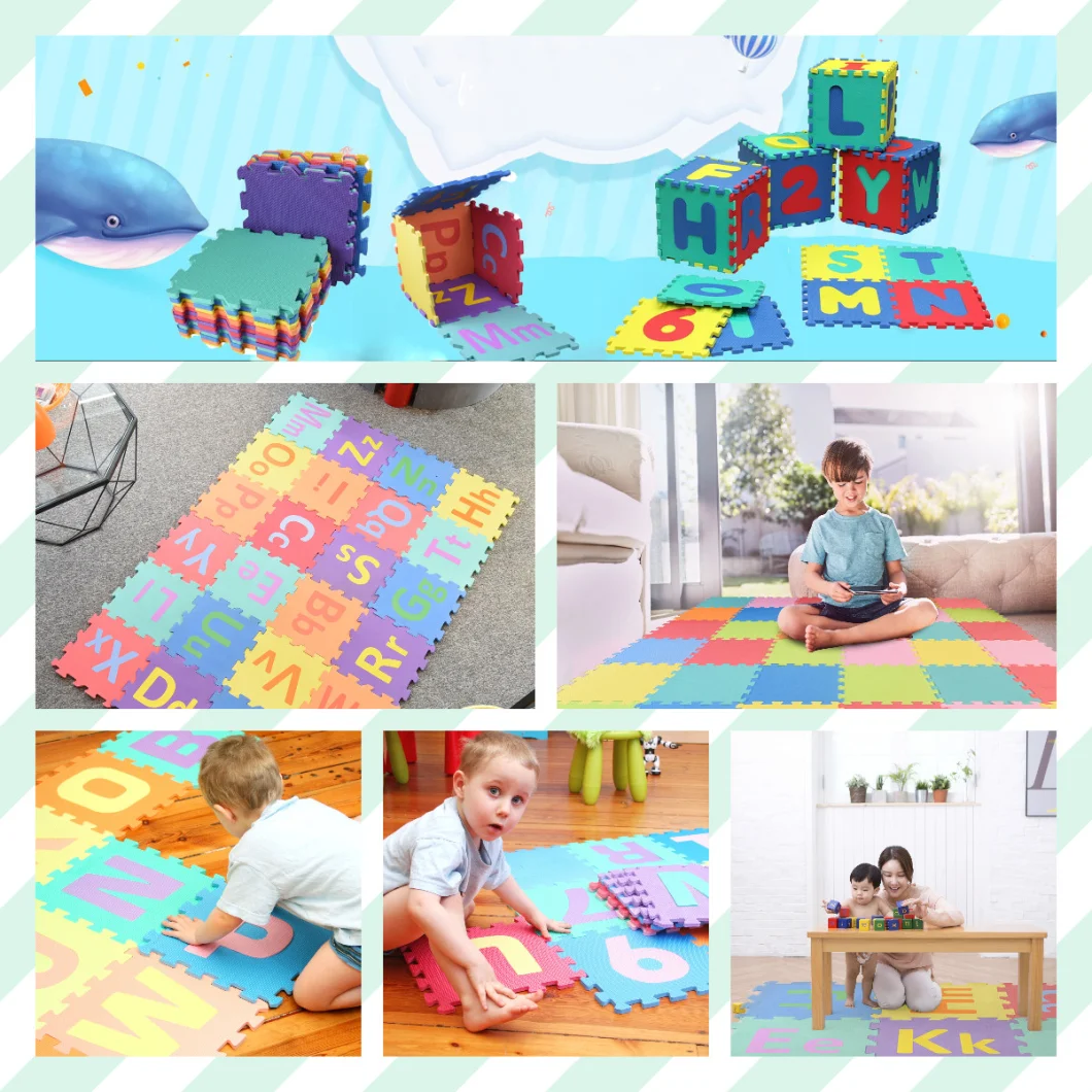 Play Mat Puzzle Mat Dry Erase Puzzle Foam Mats with Dry Erase Whiteboard for Learning and Drawing