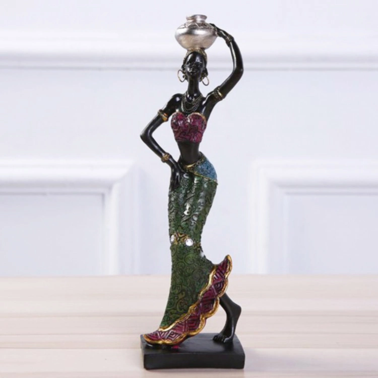 Black Art African Girls Figurine African Decoration Lady Crafts