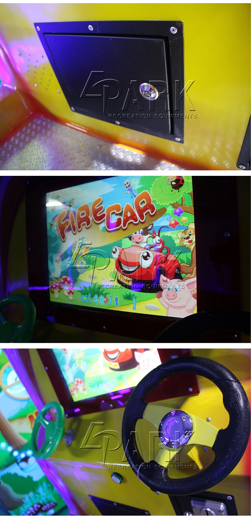 Amusement Attractive Cartoon Design Kids Ride on Car Coin Operated Swing Car Game Machine for Sale