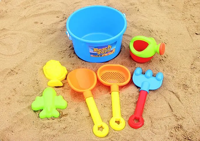 Summer Beach Toy with Beach Cart for Kid Plastic Beach Toy Set